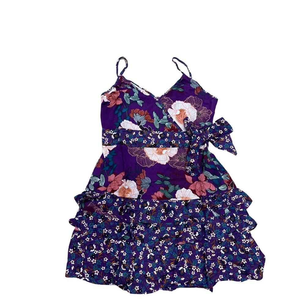 We The Free Purple Floral Midi Dress